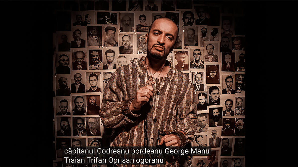 rapper în costum de deținut, simboluri legionare, muzică underground