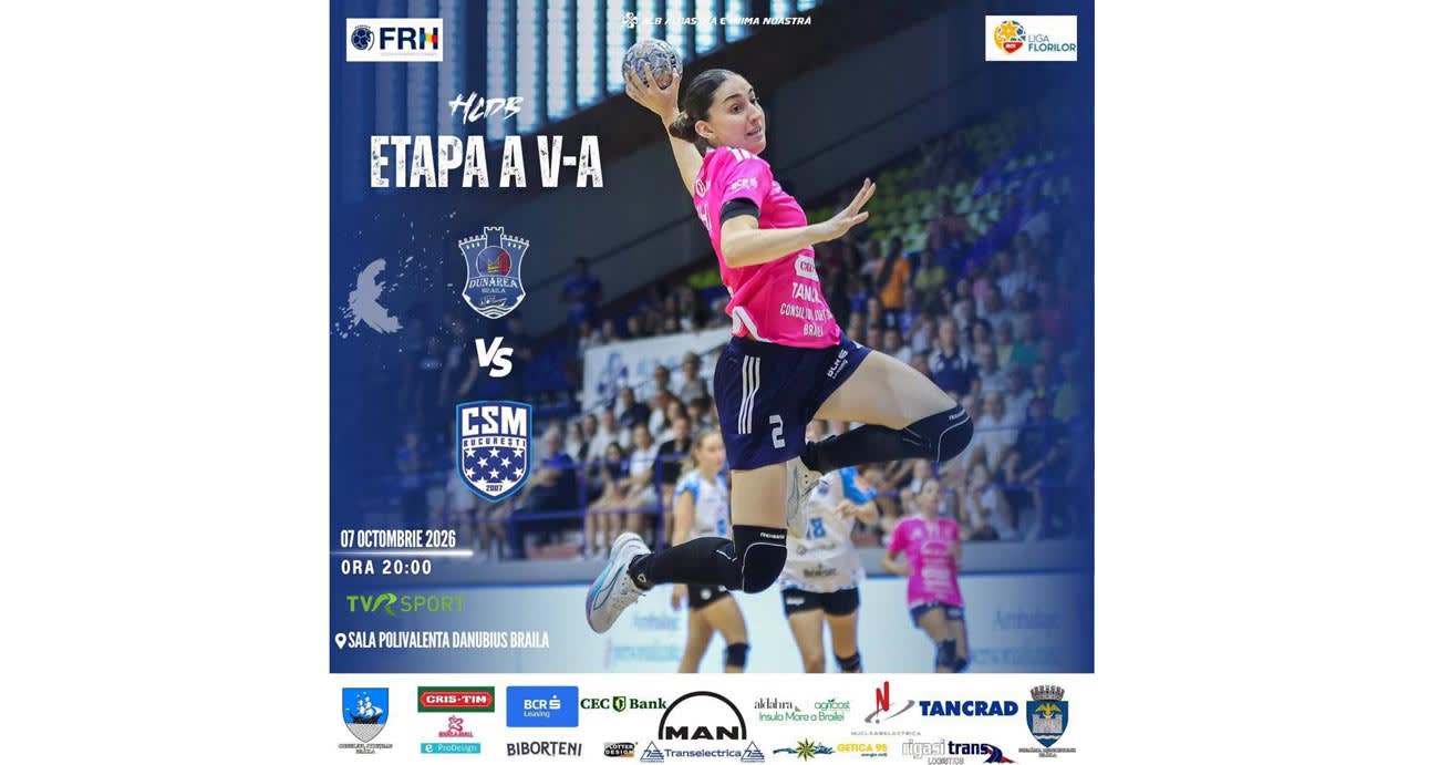 Derby la vârf în Liga Florilor: HC Dunărea Brăila luptă cu CSM București pentru prima poziție în clasament