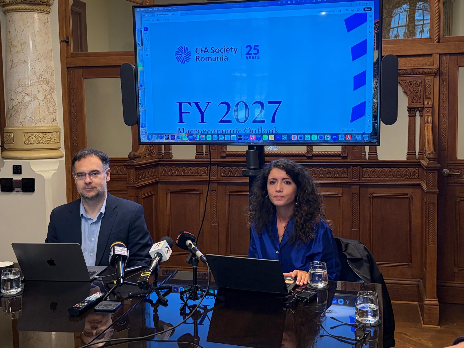 CFA România estimează o creștere economică de doar 0-0,5% în 2027, inflație de 4-5% și euro la 5,4-5,5 lei