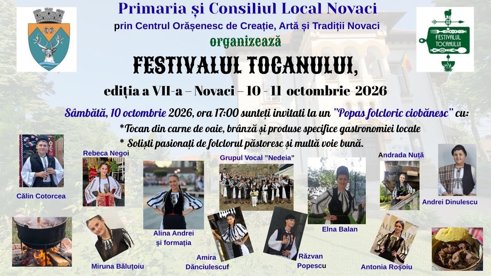 Festivalul Tocanului revine la Novaci în 10-11 octombrie 2026