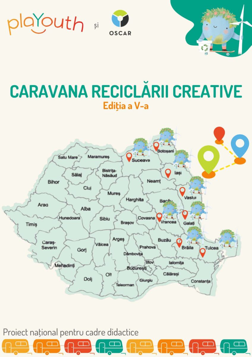 Caravana Reciclării Creative revine cu Ediția a V-a în 8 județe din estul și nord-estul României