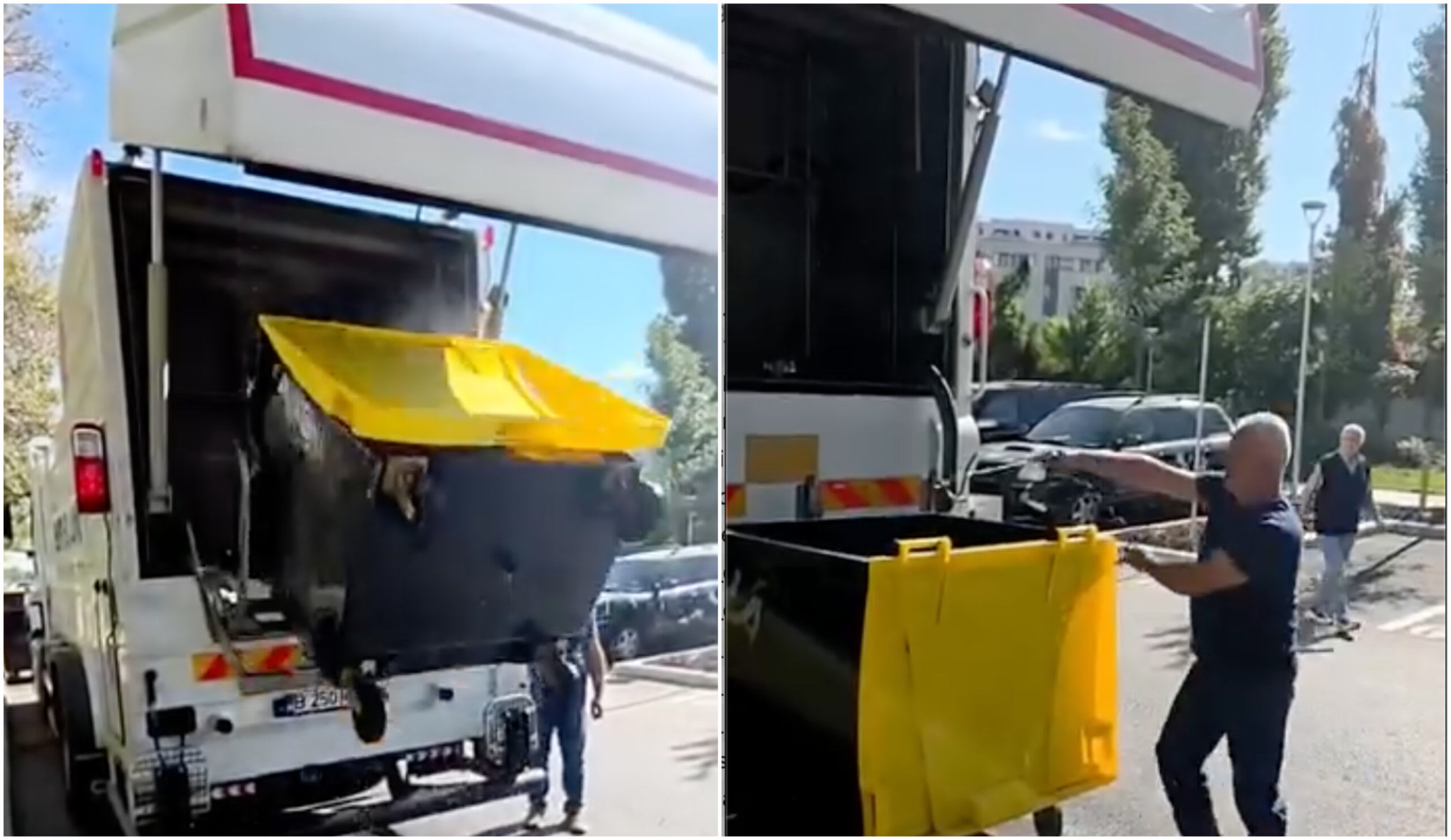 Mașina de spălat pubele din Sectorul 6, în acțiune în aceste zile
