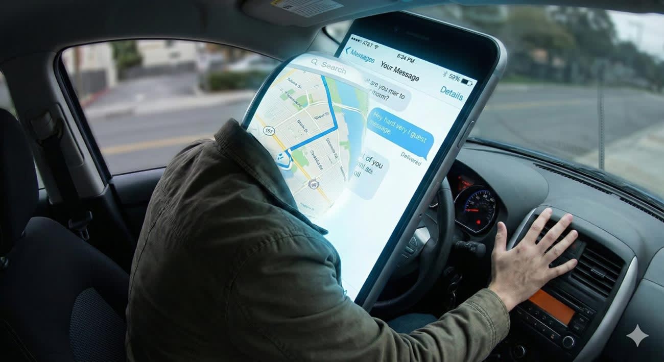 Utilizarea telefonului la volan poate duce la accidente rutiere