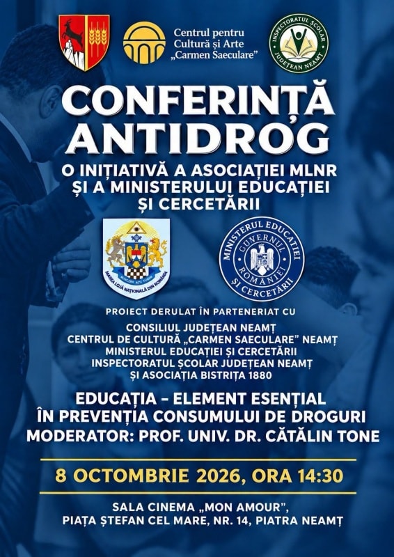 Sala de conferință cu participanți la eveniment antidrog Sala de conferință cu participanți la eveniment antidrog
