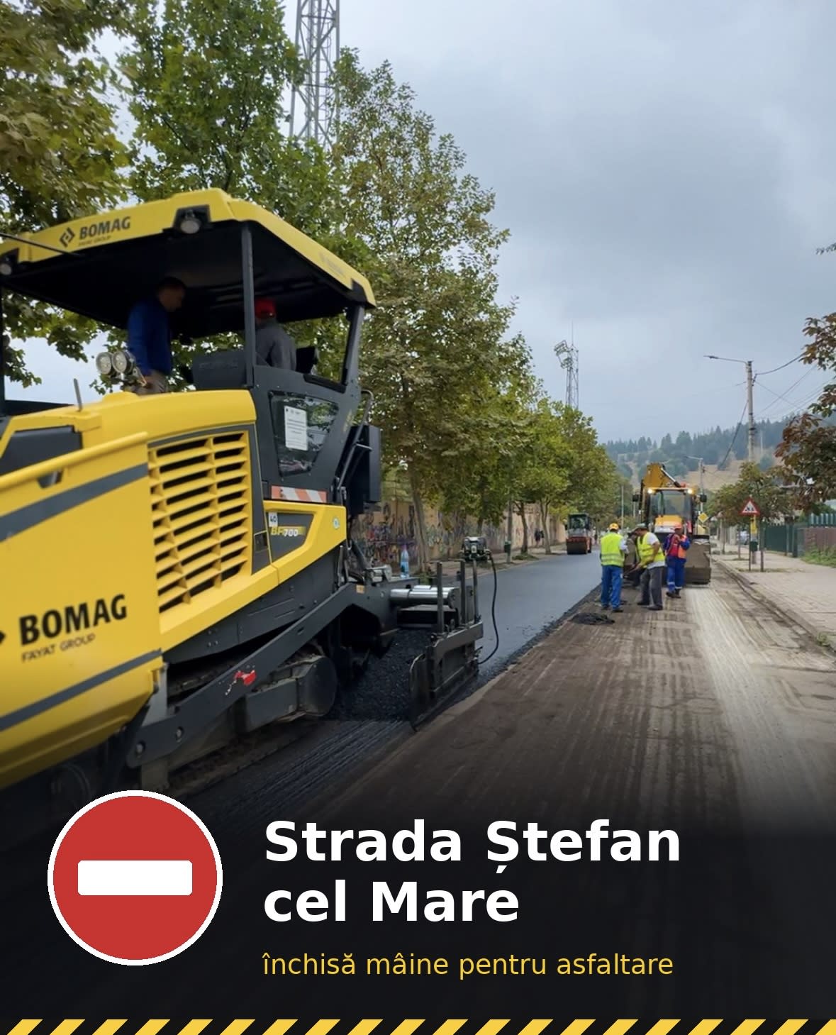 Lucrări de asfaltare pe strada Ștefan cel Mare, Piatra Neamț Lucrări de asfaltare pe strada Ștefan cel Mare, Piatra Neamț