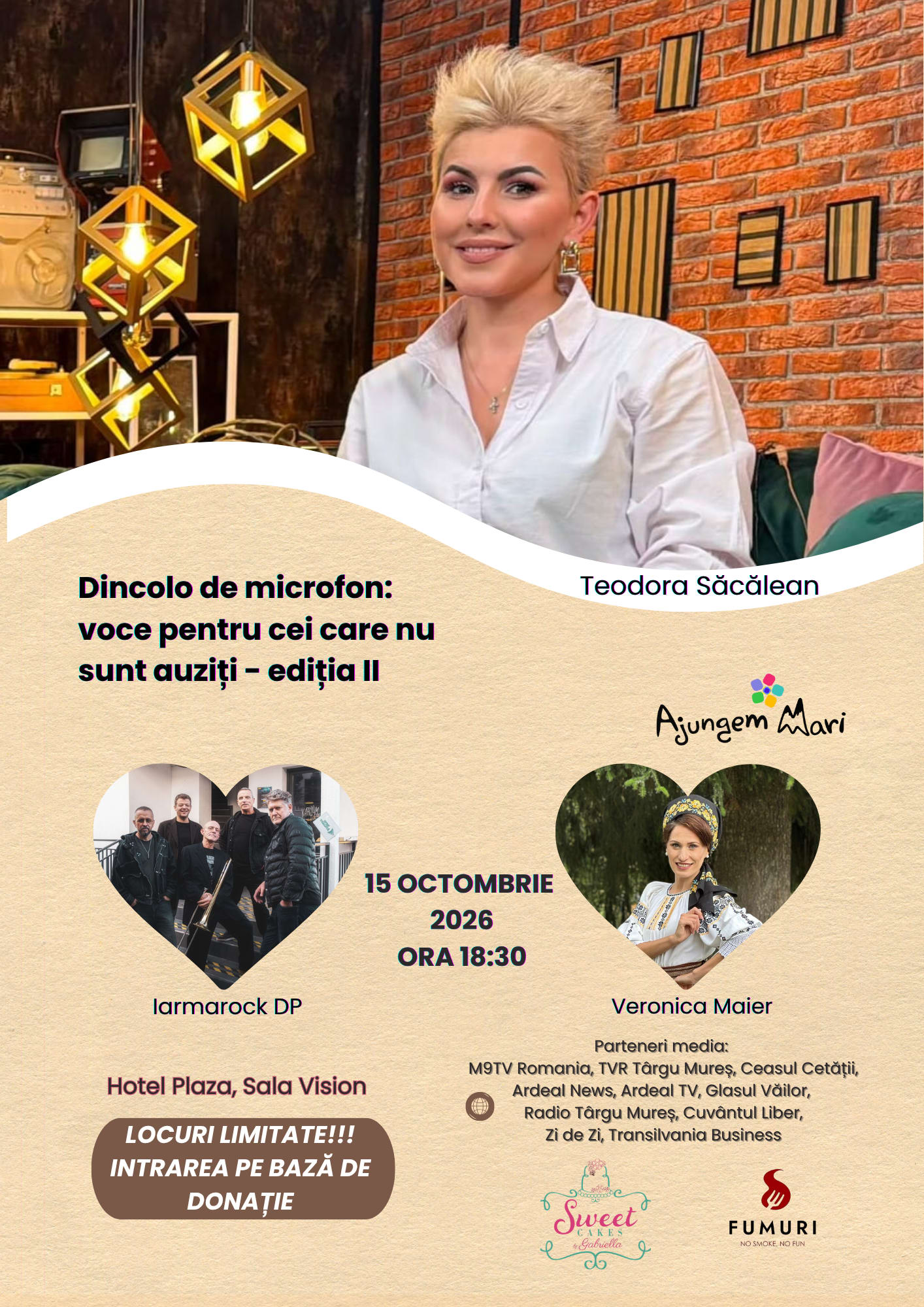 Evenimentul caritabil "Dincolo de microfon" revine la Târgu Mureș pe 15 octombrie