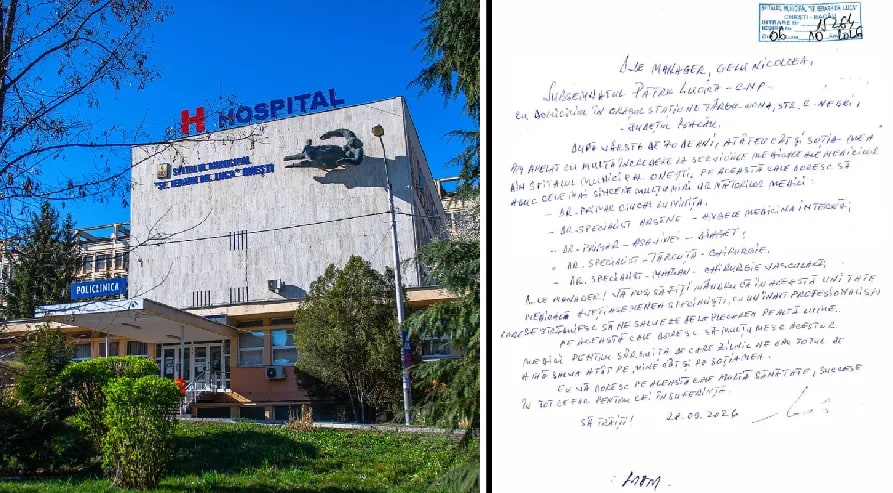 Scrisoare de mulțumire pentru medici