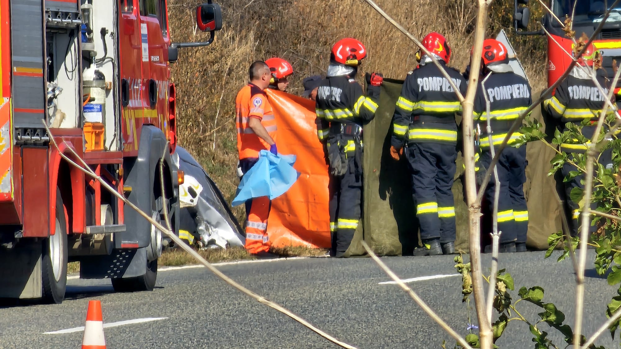 Accident rutier la Oltenești, mașină avariată Accident rutier la Oltenești, mașină avariată