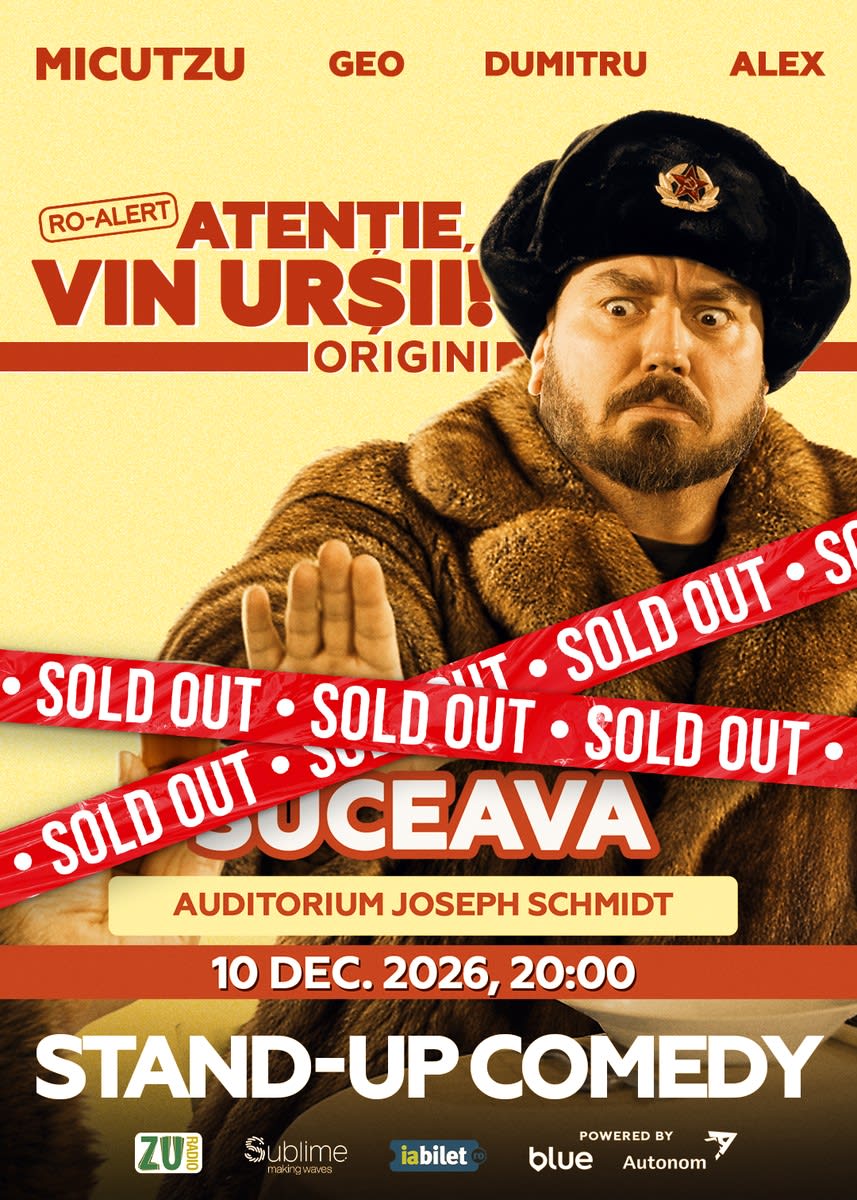 Turneul lui Micutzu „RO-ALERT – Atenție, vin urșii!” ajunge în decembrie la Iași, Suceava, Brașov și Ploiești
