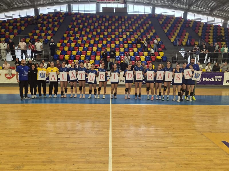 handbaliste CSM Târgu Jiu în acțiune