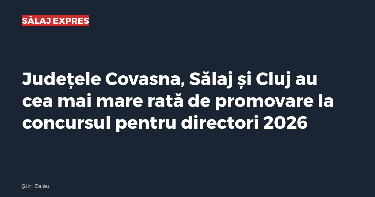 Județele Covasna, Sălaj și Cluj au cea mai mare rată de promovare la concursul pentru directori 2026