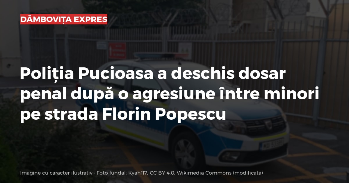 Poliția Pucioasa a deschis dosar penal după o agresiune între minori pe strada Florin Popescu