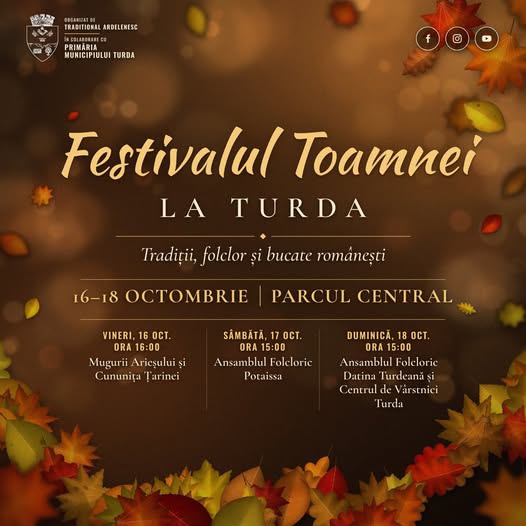 Festivalul Toamnei se desfășoară între 16 și 18 octombrie în Parcul Central din Turda