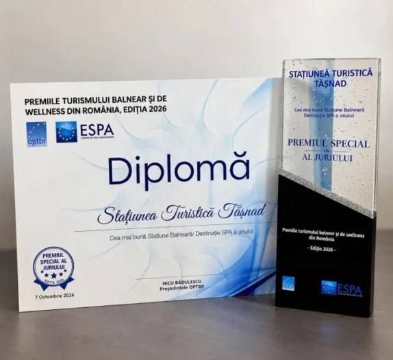 Stațiunea Tășnad a primit Premiul Special la turismul balnear în cadrul Galei de la Covasna