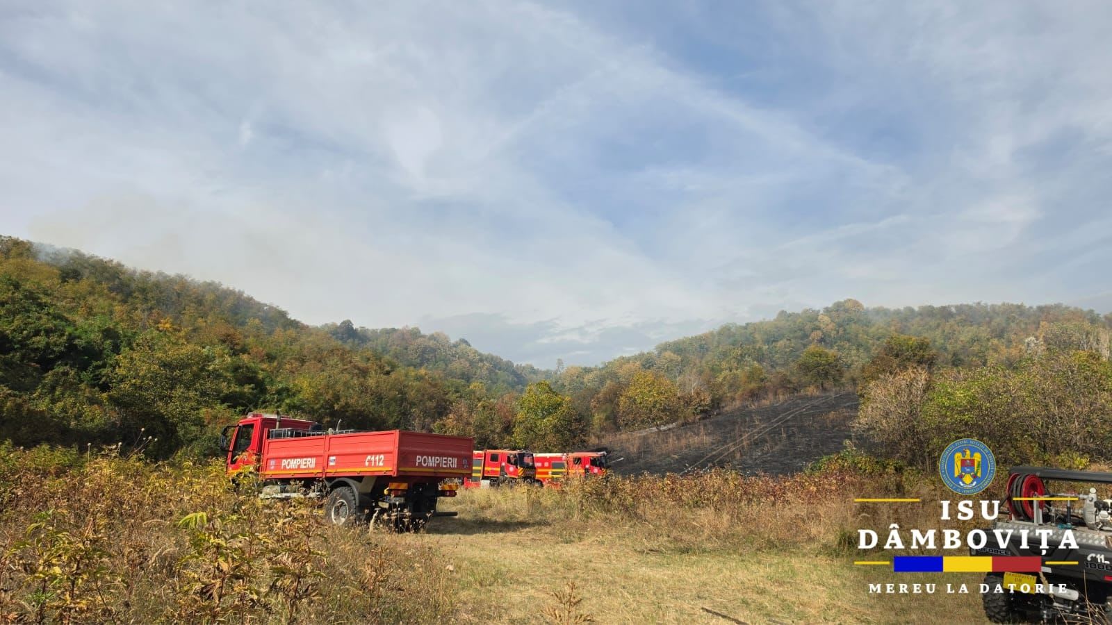 incendiu vegetație uscată Aninoasa