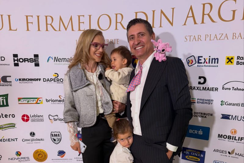 premiere la Gala Topul Firmelor din Argeș, Dr. Teo cu familia