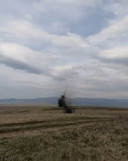 echipă pirotehnică ISU Alba în acțiune