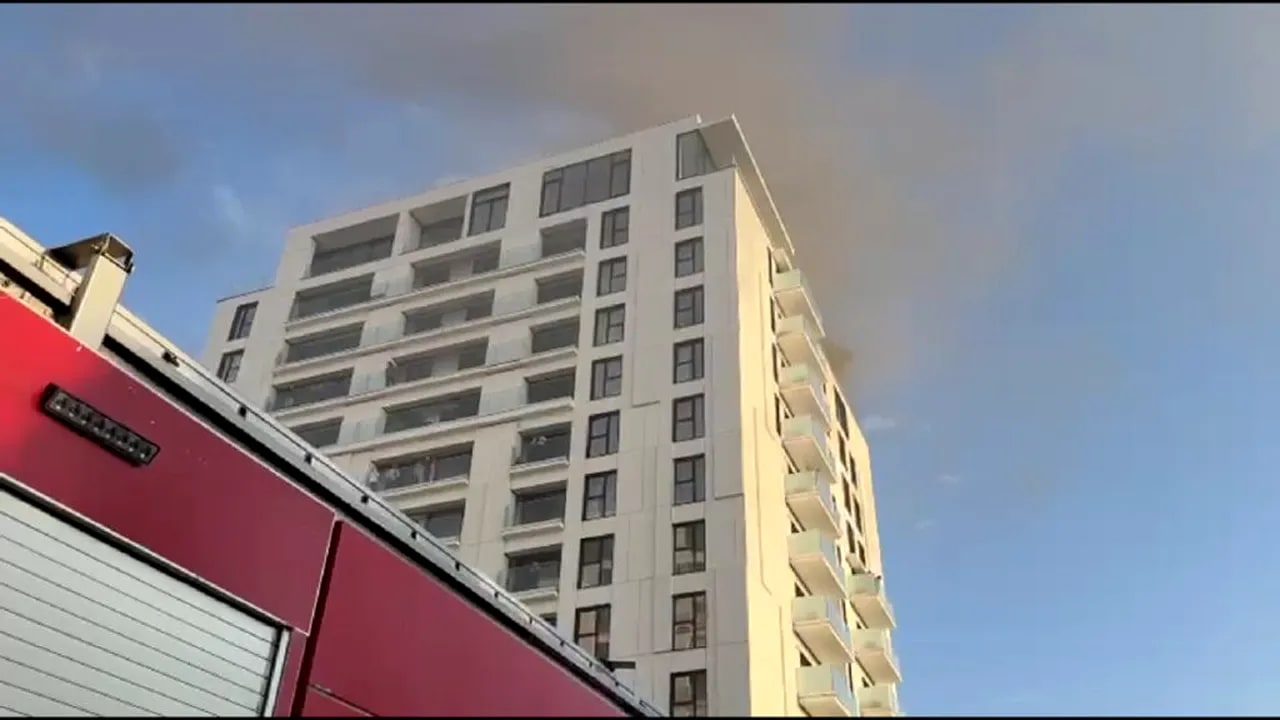 intervenție pompieri și poliție la incendiu