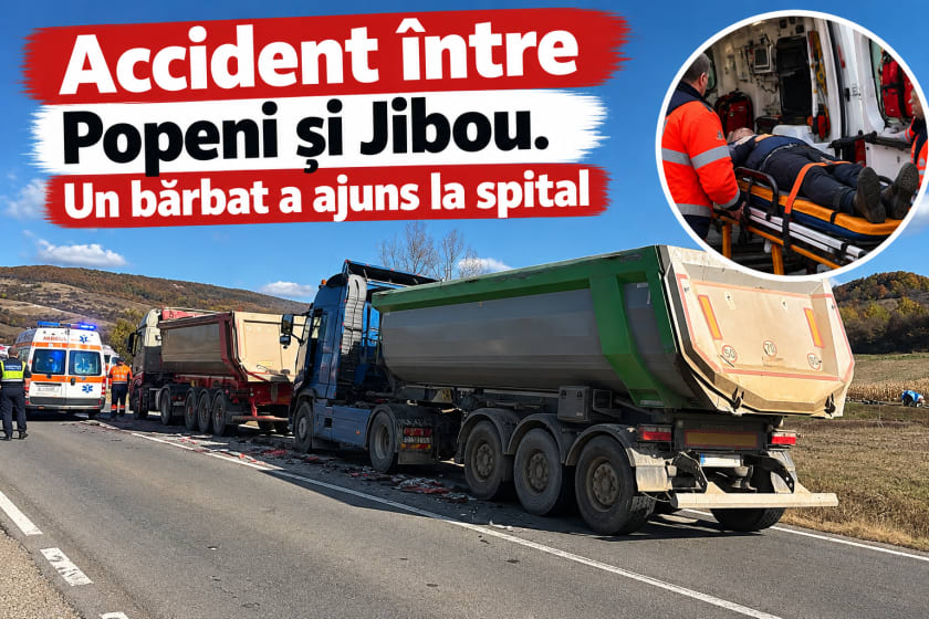 Accident rutier între Popeni și Jibou