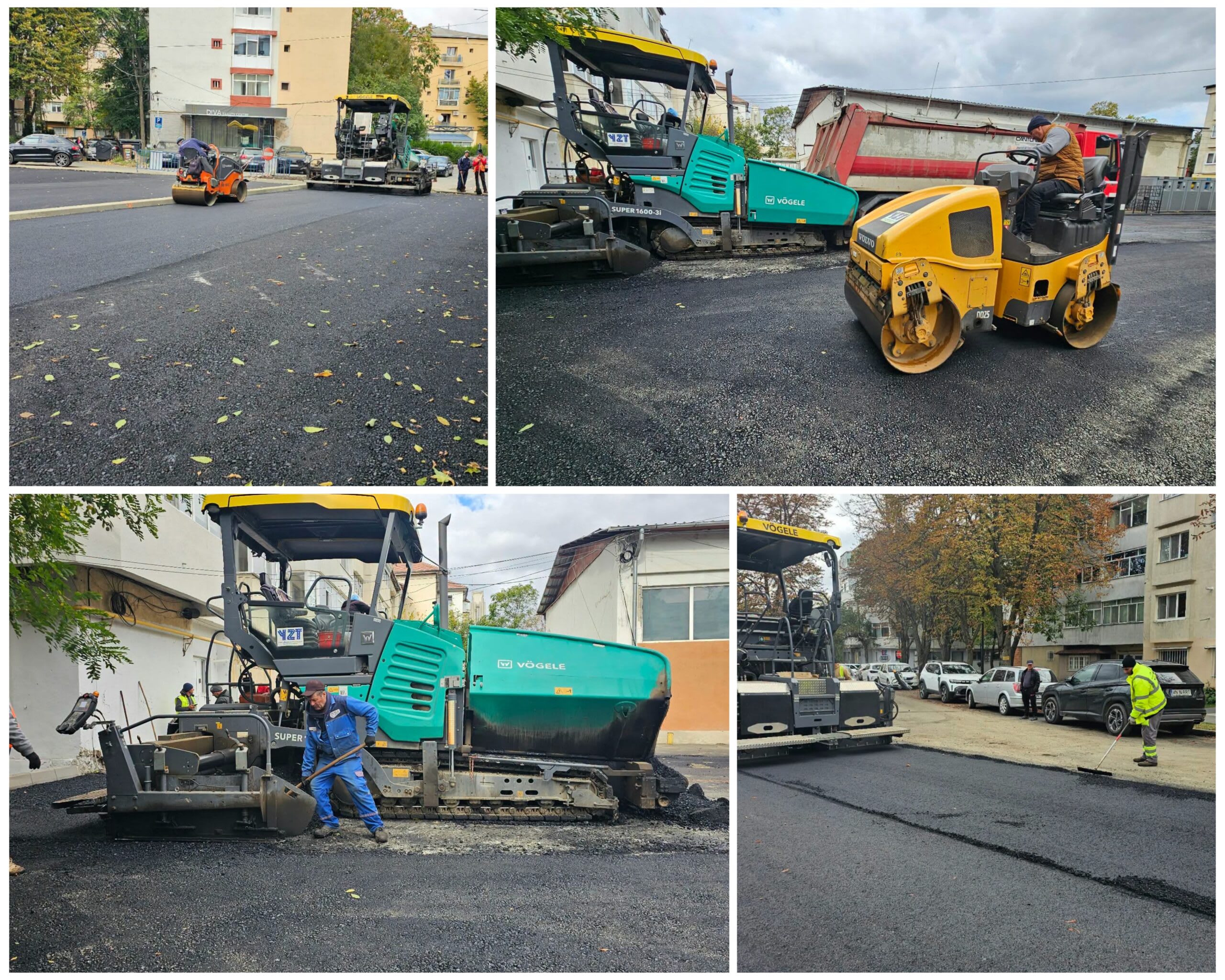 Lucrări de asfaltare în Focșani