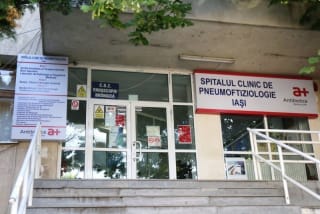 Fațada Spitalului Clinic de Pneumoftiziologie Iași