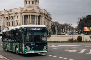 autobuz nou CTP Iași în trafic urban