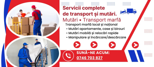 Transport Marfă – Mutări Botoșani, un nume care a devenit sinonim cu seriozitatea în domeniul mutărilor