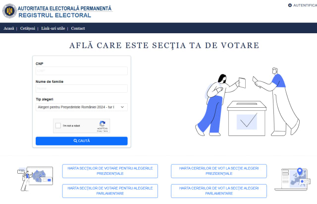 Unde votezi la alegerile prezidențiale? Află rapid secția ta de votare