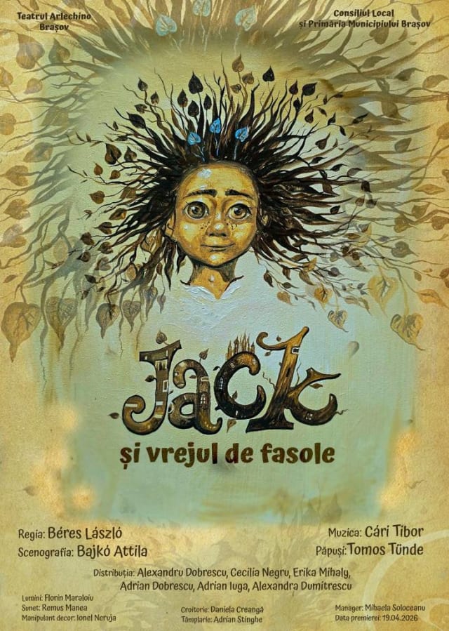 Teatrul Arlechino din Brașov lansează premiera spectacolului „Jack și vrejul de fasole”
