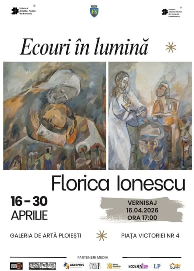 Tablou religios de Florica Ionescu expus la Galeria din Ploiești