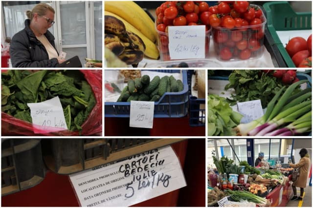 Prețurile din Piața Zorilor din Cluj nu s-au schimbat semnificativ față de anul trecut, dar cumpărătorii cumpără mai puțin