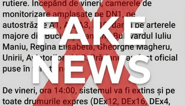 MAI avertizează asupra unui fake news viral despre monitorizarea drumurilor naționale