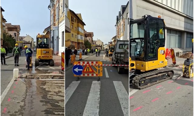 Lucrări de înlocuire a conductei de gaz pe strada Timotei Cipariu din Blaj, în curs de finalizare