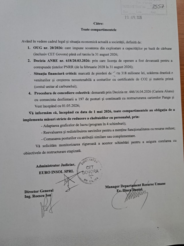 Masacru social la CET Govora: sute de concedieri și întrebări fără răspuns