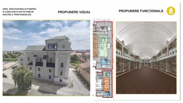 Cum va arăta Biblioteca Batthyaneum din Alba Iulia după restaurare: „Va fi o bijuterie”