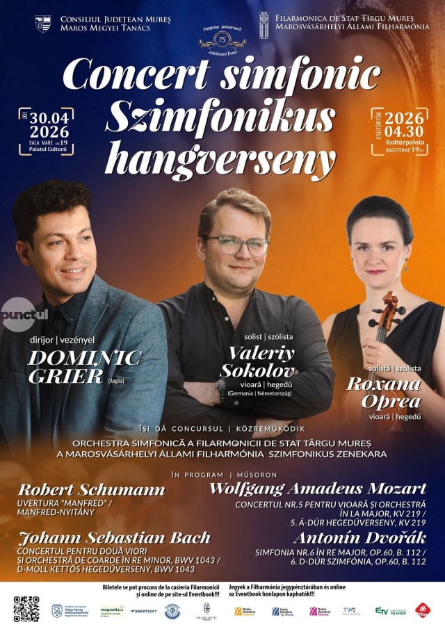 Ultimul concert simfonic al lunii aprilie la Târgu Mureș