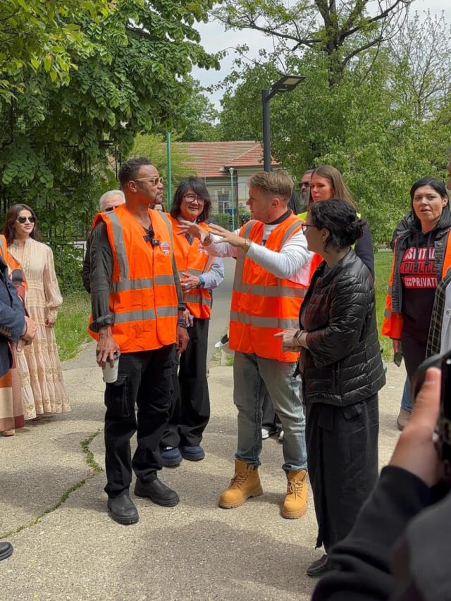 Moment de Oscar pentru #spitalepublicedinbaniprivați: Cuba Gooding Jr. a vizitat șantierul clinicii pentru copii din Cluj