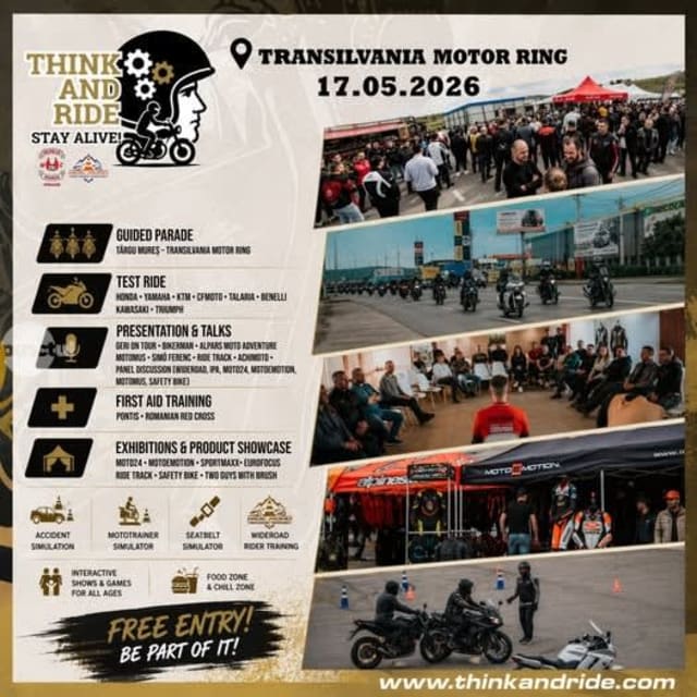 Think and Ride – Stay Alive! revine pe 17 mai la Transilvania Motor Ring cu intrare gratuită