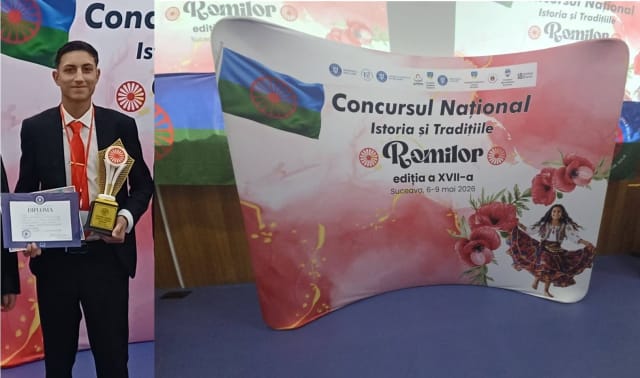 Performanță de excepție! Un elev sucevean de la Școala Gulia, premiul I la Concursul „Istoria și tradițiile romilor”