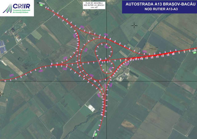 CNIR a aprobat soluțiile pentru nodurile Autostrăzii A13 Brașov – Bacău
