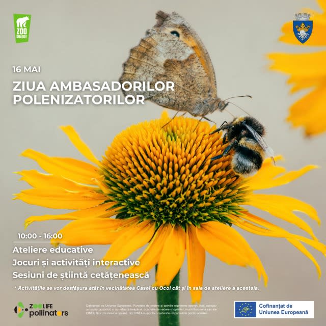 Zoo Brașov sărbătorește pentru prima dată Ziua Ambasadorilor Polenizatorilor