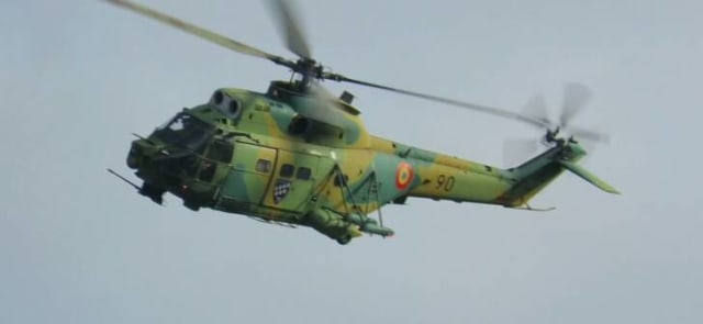 Elicopter militar din Timișoara a aterizat forțat în Caraș-Severin din cauza unei defecțiuni