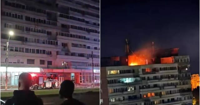 Proprietarii apartamentului lovit de dronă din Galați, în stare stabilă; zeci de persoane evacuate