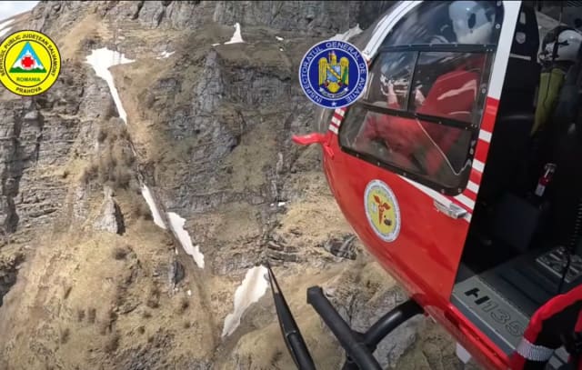 Turist olandez a căzut în prăpastie pe un traseu din Bucegi, intervenție dificilă de salvare