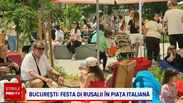 Piața Italiană a devenit centru de sărbătoare de Rusalii cu mese comune și concerte în București