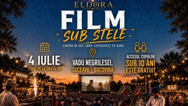 „Film sub Stele” a adus o nouă experiență culturală în Bucovina pe 4 iulie 2026