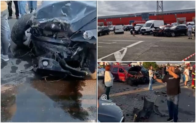 O șoferiță de 52 de ani a intrat cu mașina în 12 autoturisme parcate la Pantelimon