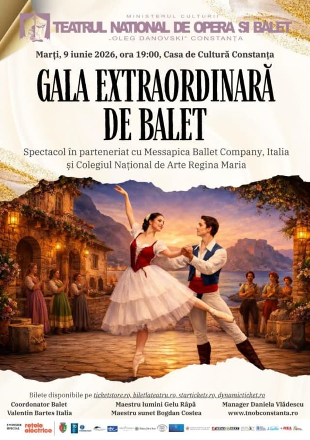 Teatrul Oleg Danovski organizează spectacole în iunie cu gală de balet și operă în Constanța