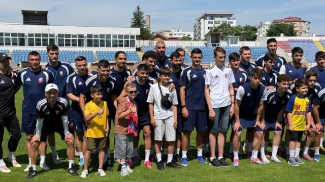Reunirea lotului FC Botoșani pe stadion