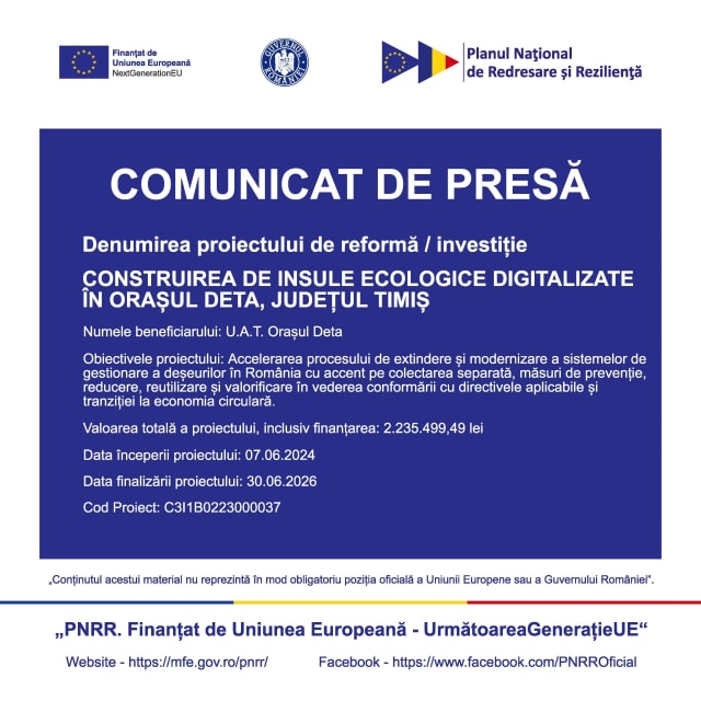 UAT Municipiul Lugoj finalizează proiectul de insule ecologice digitalizate în Timiș